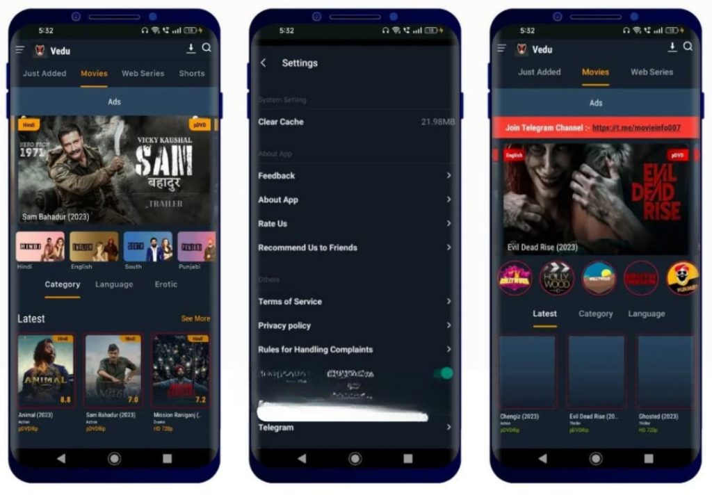 screen Shot vedu app